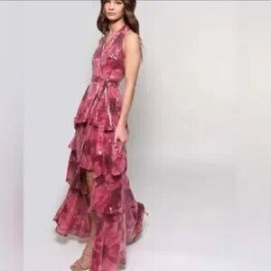 Hutch Paige Maxi Dress in Pink Wine Sequins